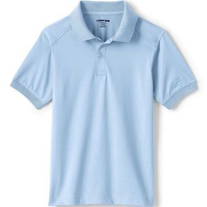 Lands' End Boys School Uniform Rapid Dry Polo, Blue, NWT